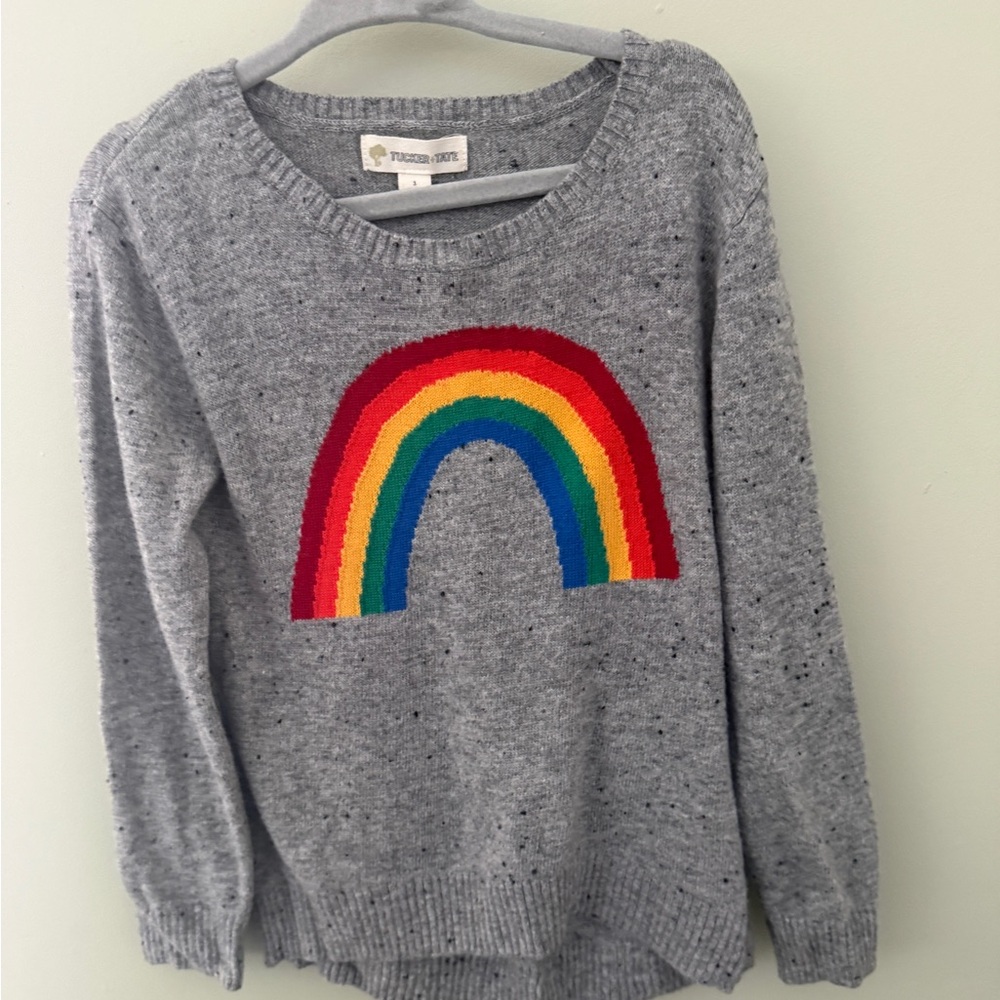 Tucker & Tate Gray Rainbow Sweater Girls Size 3